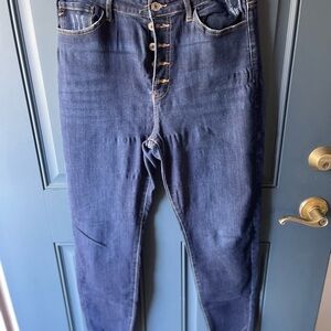 Kancan Women's Blue High-Waisted Jeans